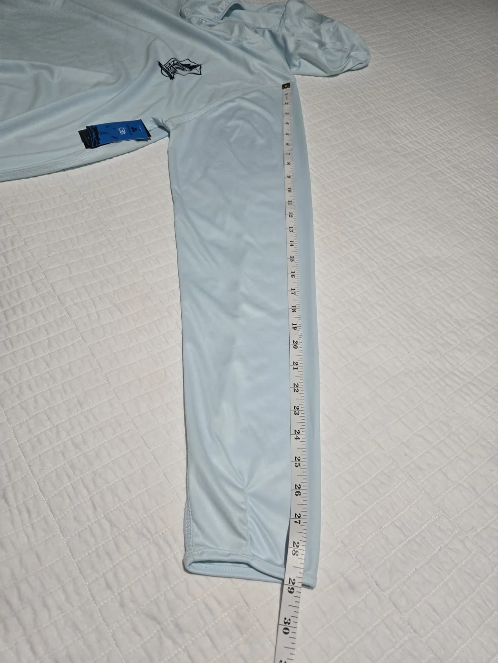 Men's Light Blue Hooded Marlin Swim Rash Guard